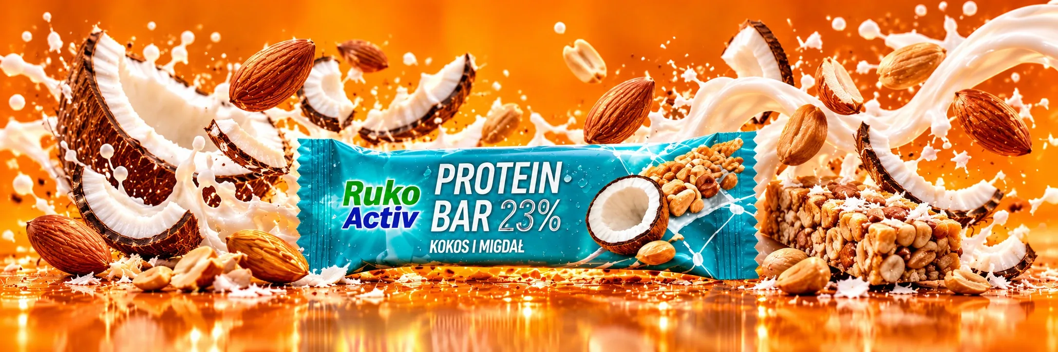 Ruko Activ Protein Bar 23% Coconut & Almond (Peanut Super)