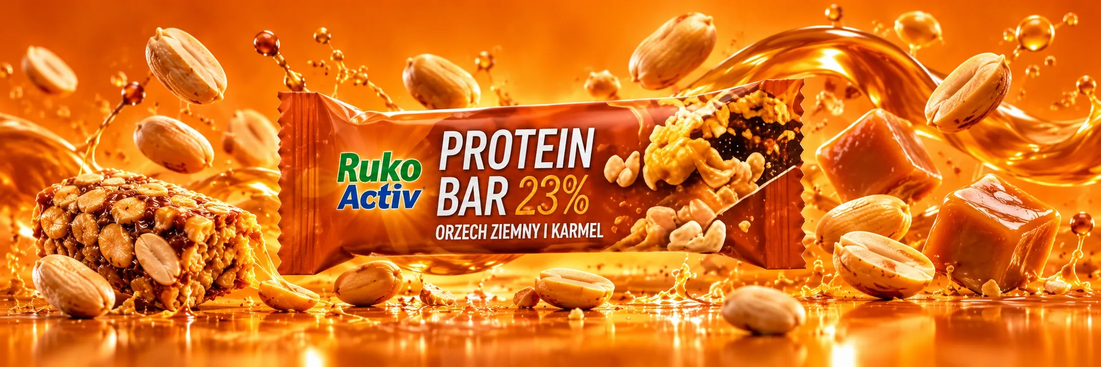 Ruko Activ Protein Bar 23% Peanut & Caramel