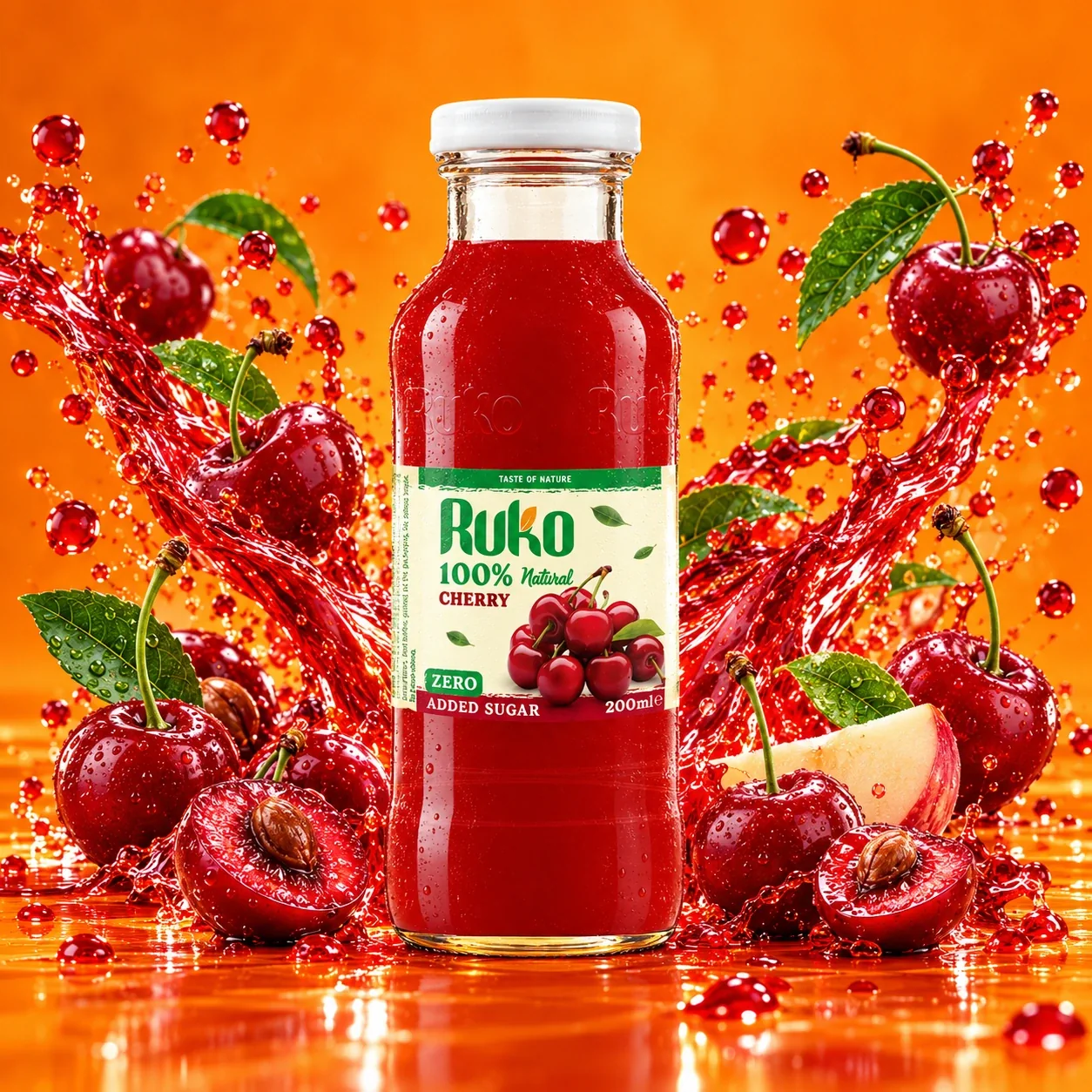 Ruko Cherry 200 ml — pełna kwadratowa kompozycja