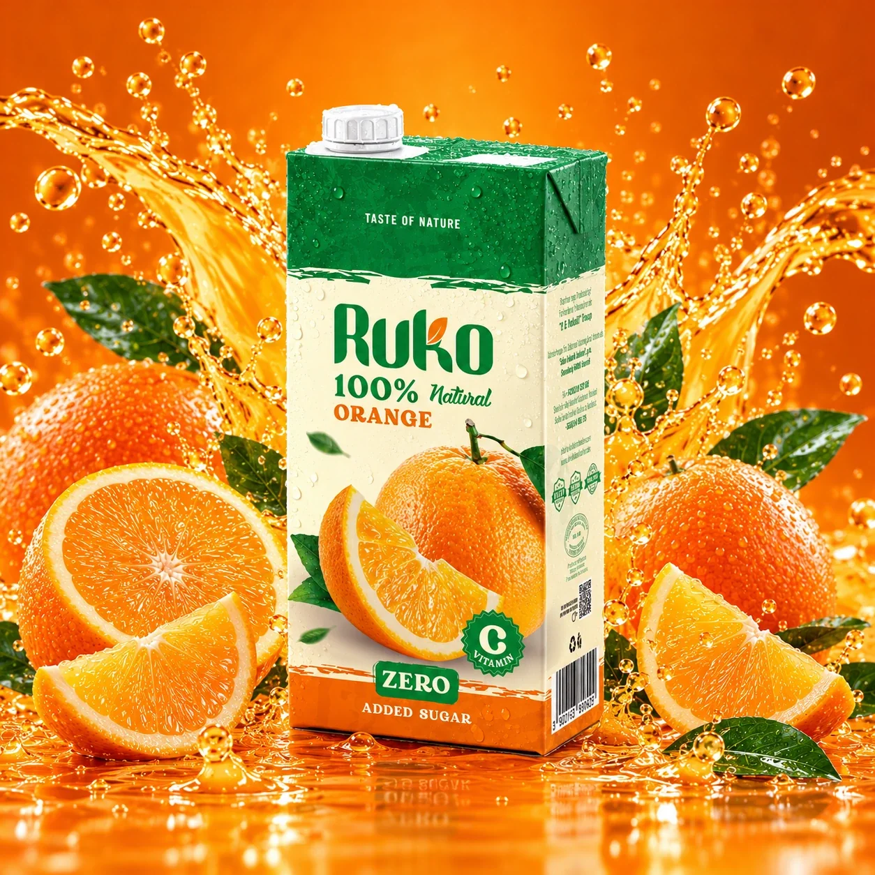 Ruko Orange 1 l — pełna kwadratowa kompozycja