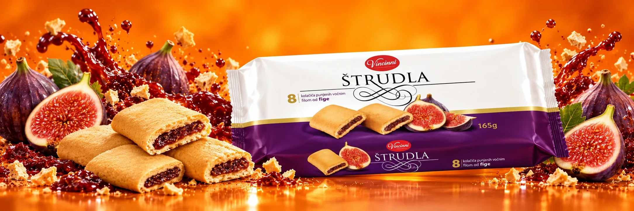 Strudla Cookie Bar Fig 165g