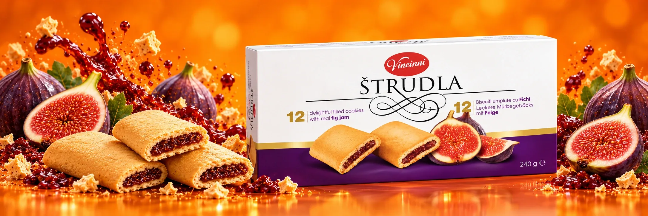 Strudla Cookie Bar Fig 240g