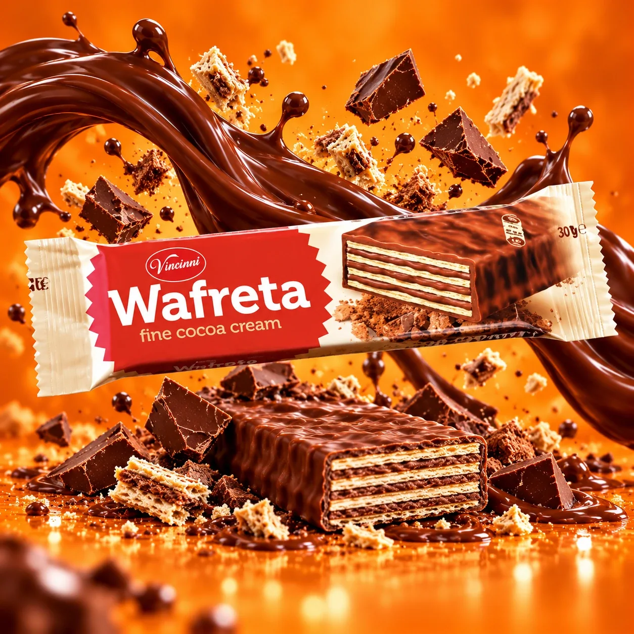 Vincinni Wafreta 30 g — pełna kwadratowa kompozycja